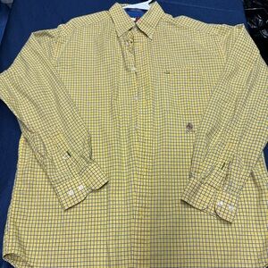 Yellow Checkered Men's Shirt